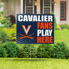 University of Virginia Coroplast Yard Sign "Fans Play Here", Collegiate, Home