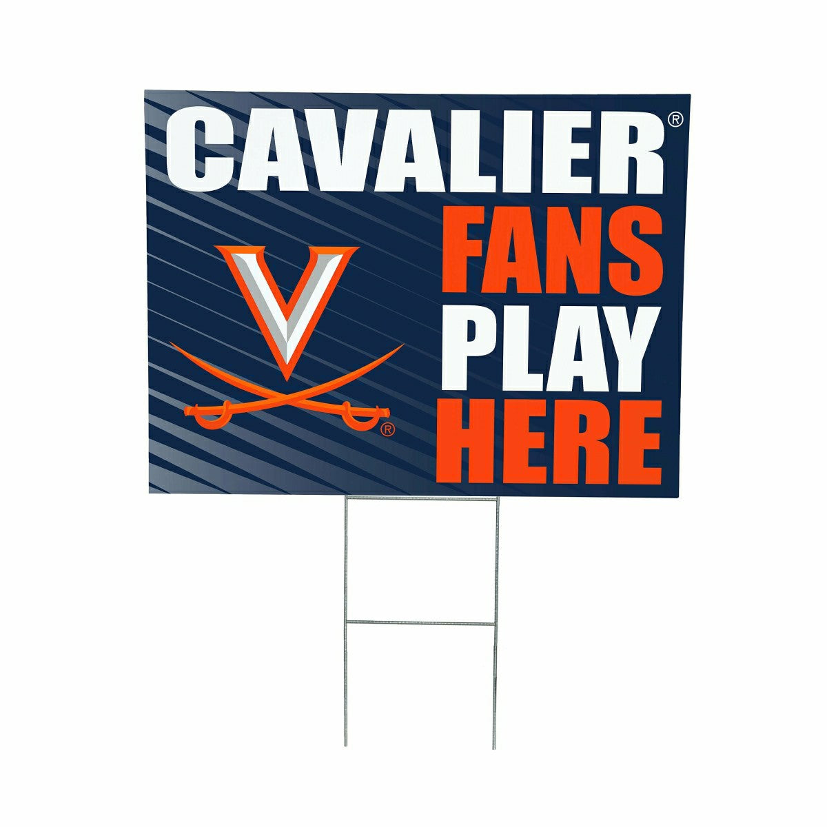 University of Virginia Coroplast Yard Sign "Fans Play Here", Collegiate, Home
