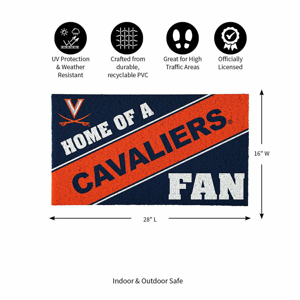 University of Virginia, PVC Mat COLOR, Home of a Fan, Collegiate