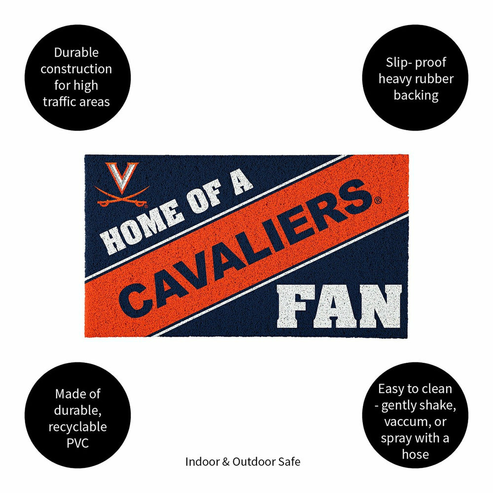University of Virginia, PVC Mat COLOR, Home of a Fan, Collegiate