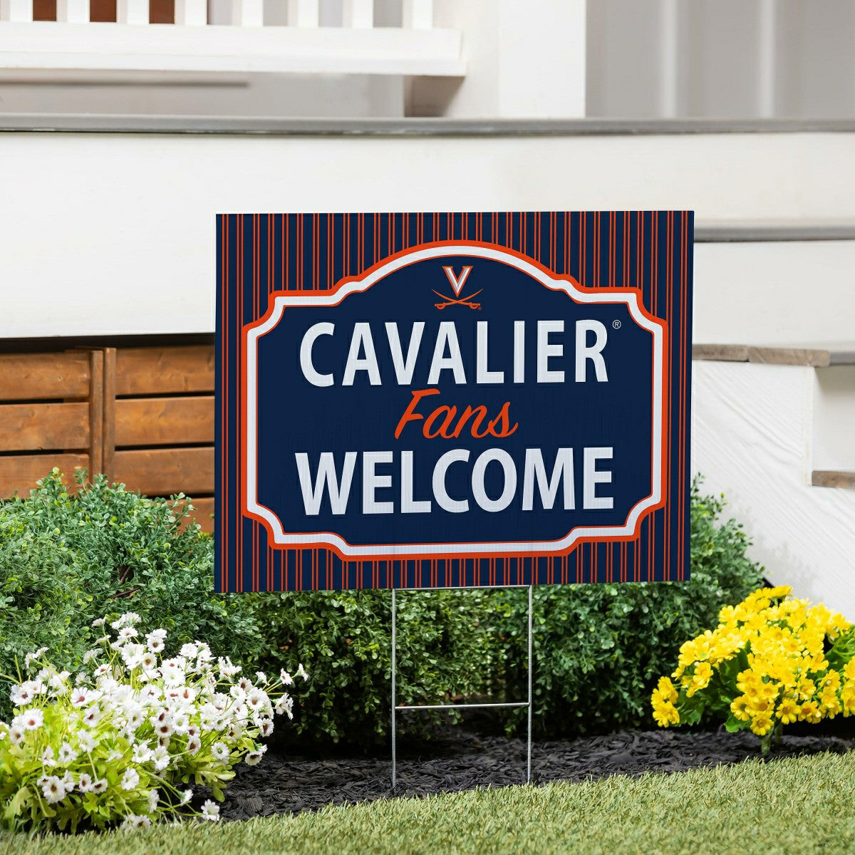 University of Virginia Coroplast Yard Sign, "Fans Welcome", Collegiate, Home