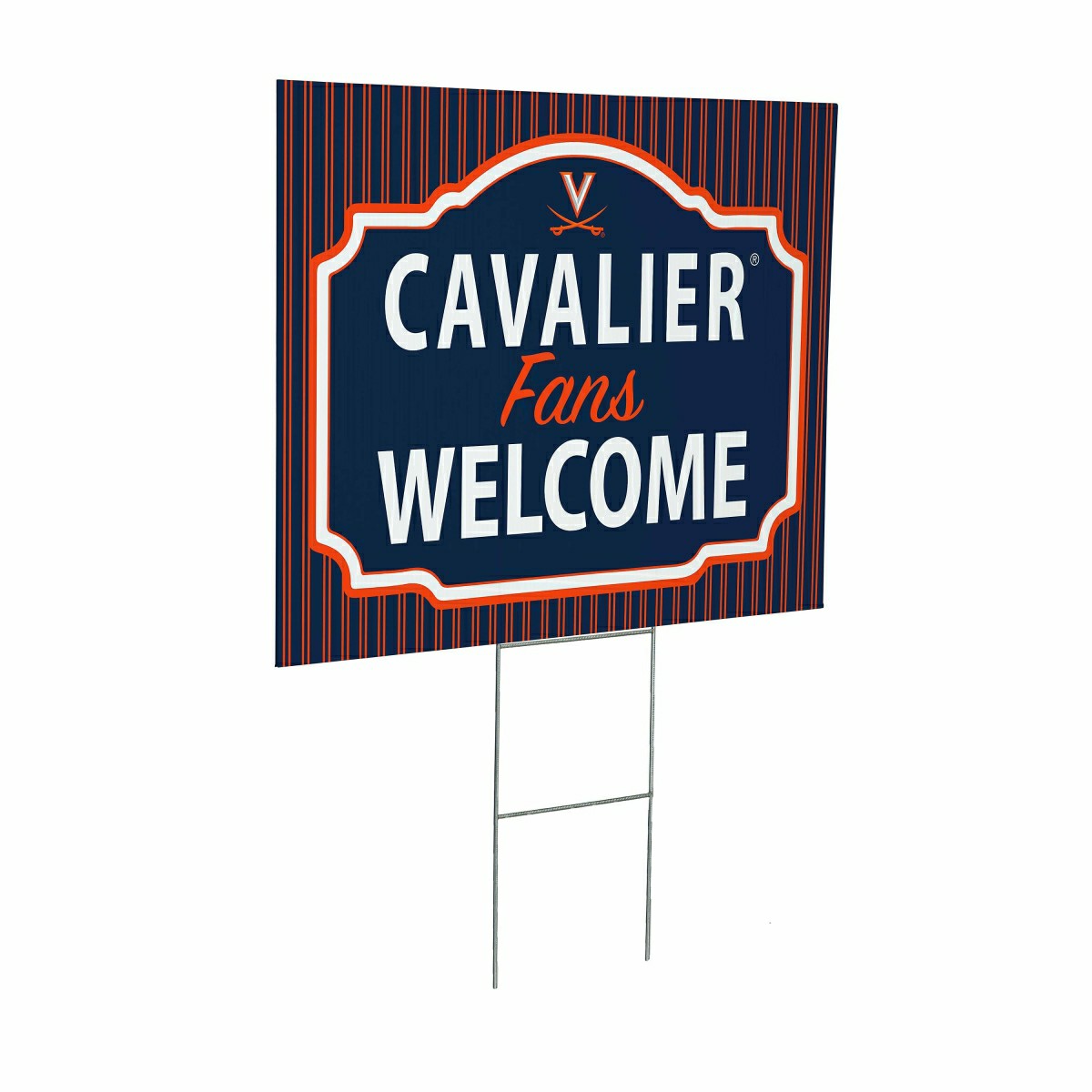 University of Virginia Coroplast Yard Sign, "Fans Welcome", Collegiate, Home