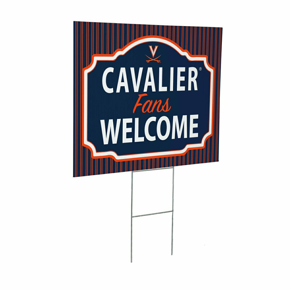 University of Virginia Coroplast Yard Sign, "Fans Welcome", Collegiate, Home