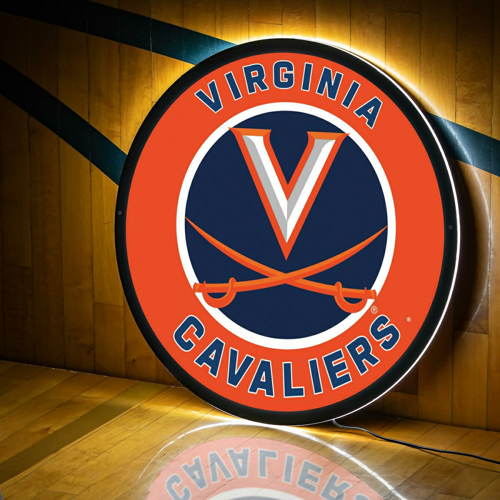 LED Wall Decor, Round, University of Virginia, Collegiate, Home