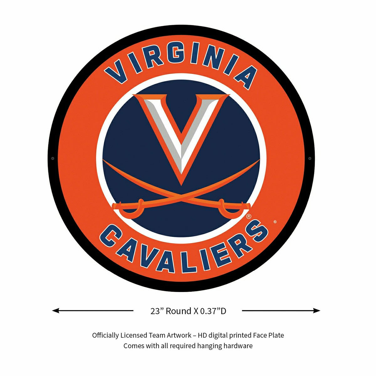 LED Wall Decor, Round, University of Virginia, Collegiate, Home