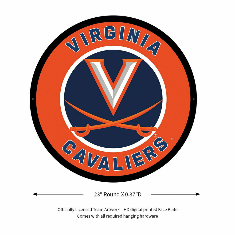 LED Wall Decor, Round, University of Virginia, Collegiate, Home