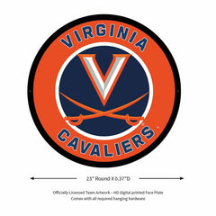 LED Wall Decor, Round, University of Virginia, Collegiate, Home