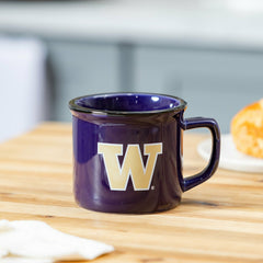 University of Washington Ceramic Camp Cup with Enamel Finish, 14oz, Collegiate, Home