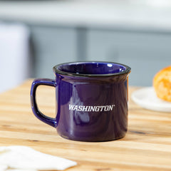 University of Washington Ceramic Camp Cup with Enamel Finish, 14oz, Collegiate, Home