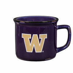 University of Washington Ceramic Camp Cup with Enamel Finish, 14oz, Collegiate, Home