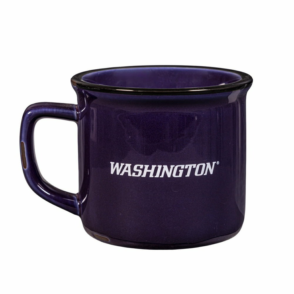 University of Washington Ceramic Camp Cup with Enamel Finish, 14oz, Collegiate, Home