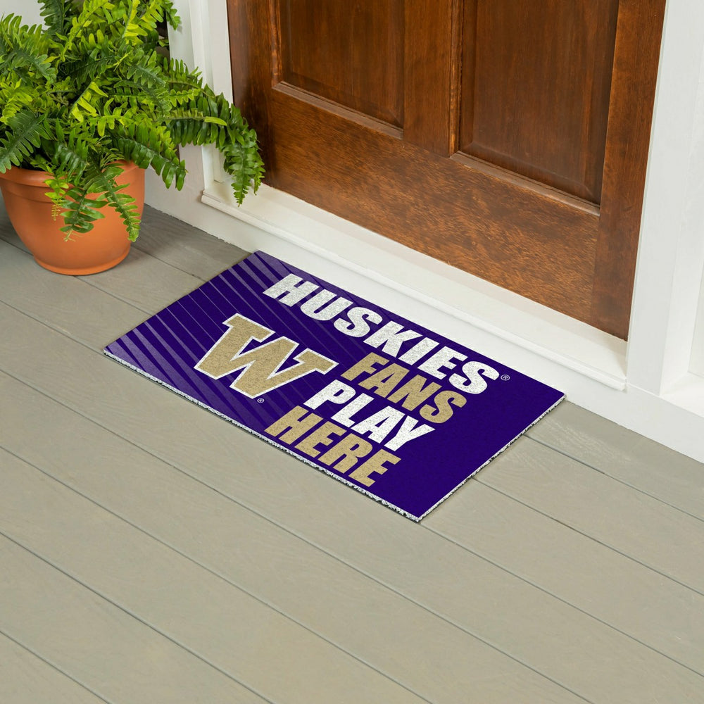University of Washington Fan Mat, 28"x16", Collegiate
