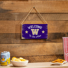 University of Washington Wood Wall Sign, 6x11, Collegiate, Home