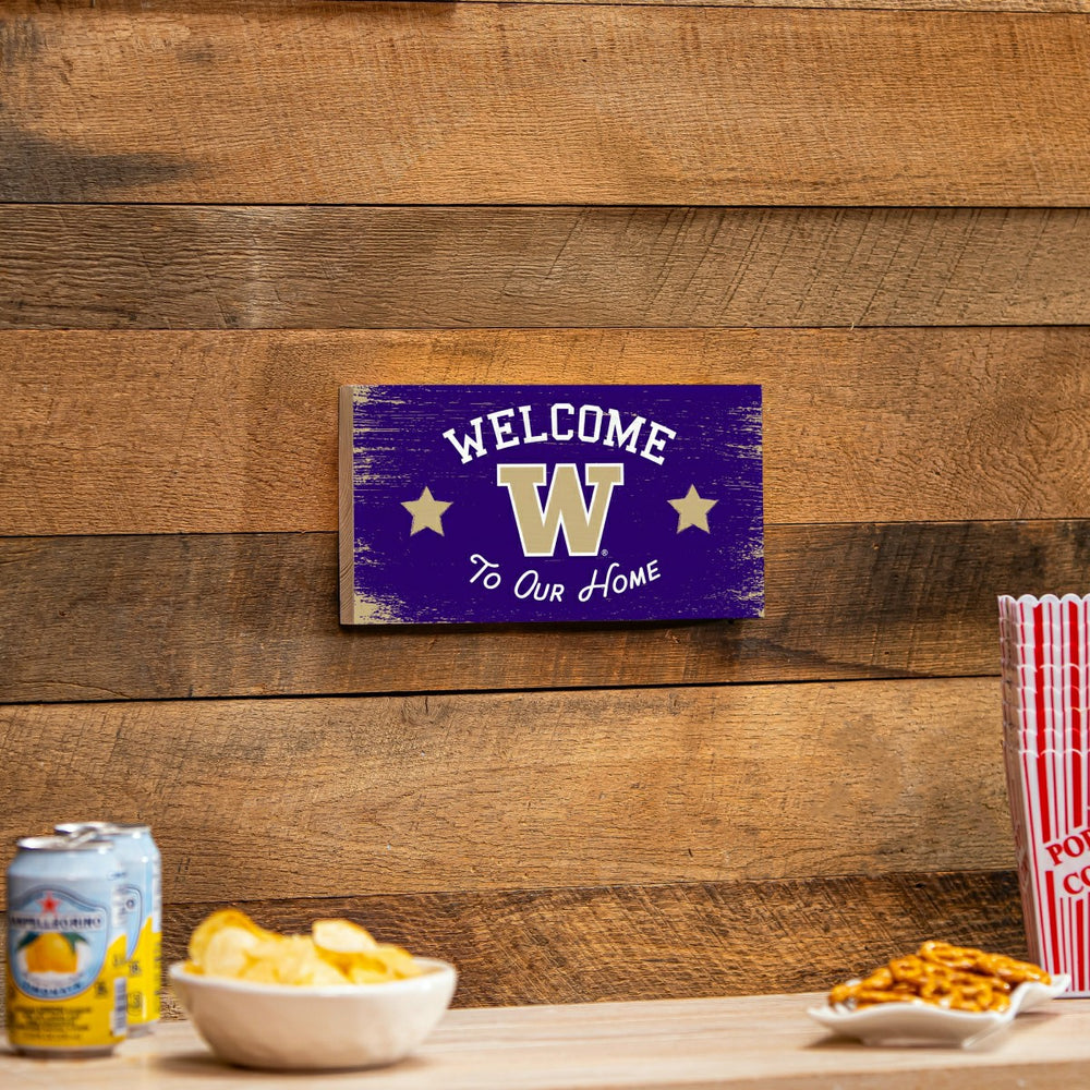 University of Washington Wood Wall Sign, 6x11, Collegiate, Home