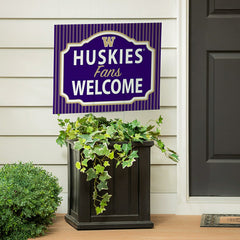 University of Washington Coroplast Yard Sign, "Fans Welcome", Collegiate, Home