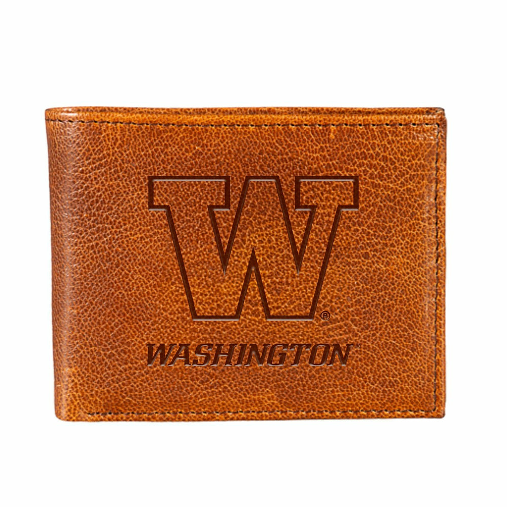 Universitiy of Washington, Embossed 100% Genuine Tumbled Leather Passc, Collegiate, Home