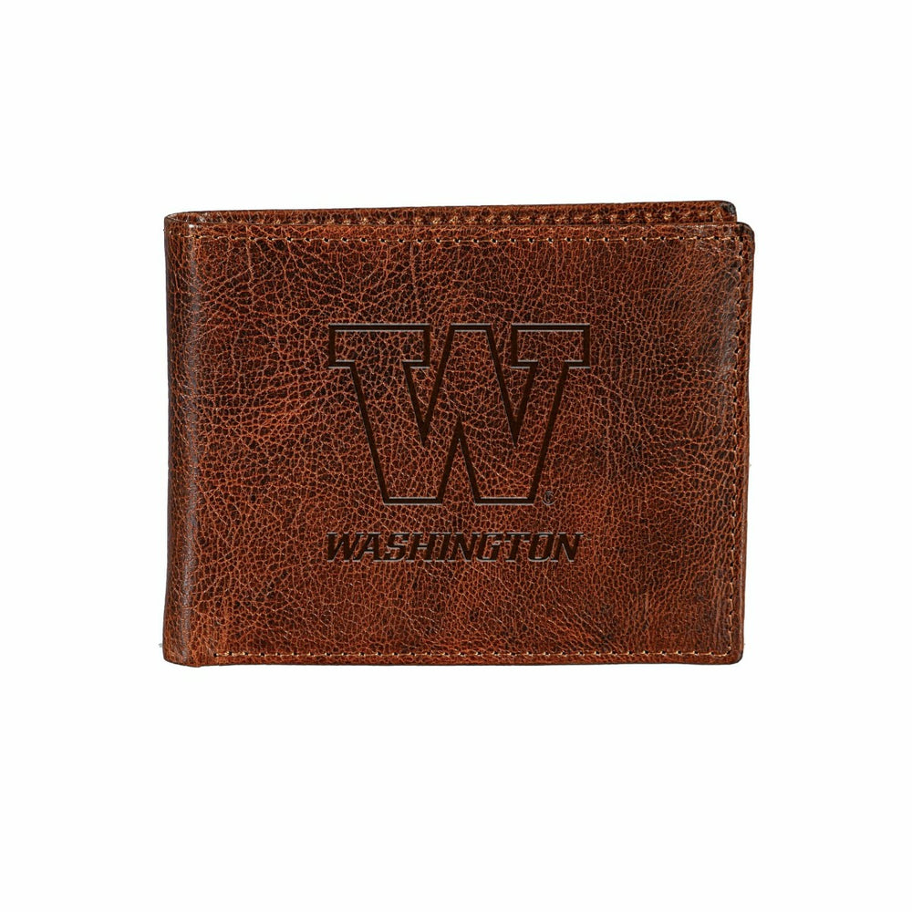 Universitiy of Washington, Embossed 100% Genuine Tumbled Leather Passc, Collegiate, Home