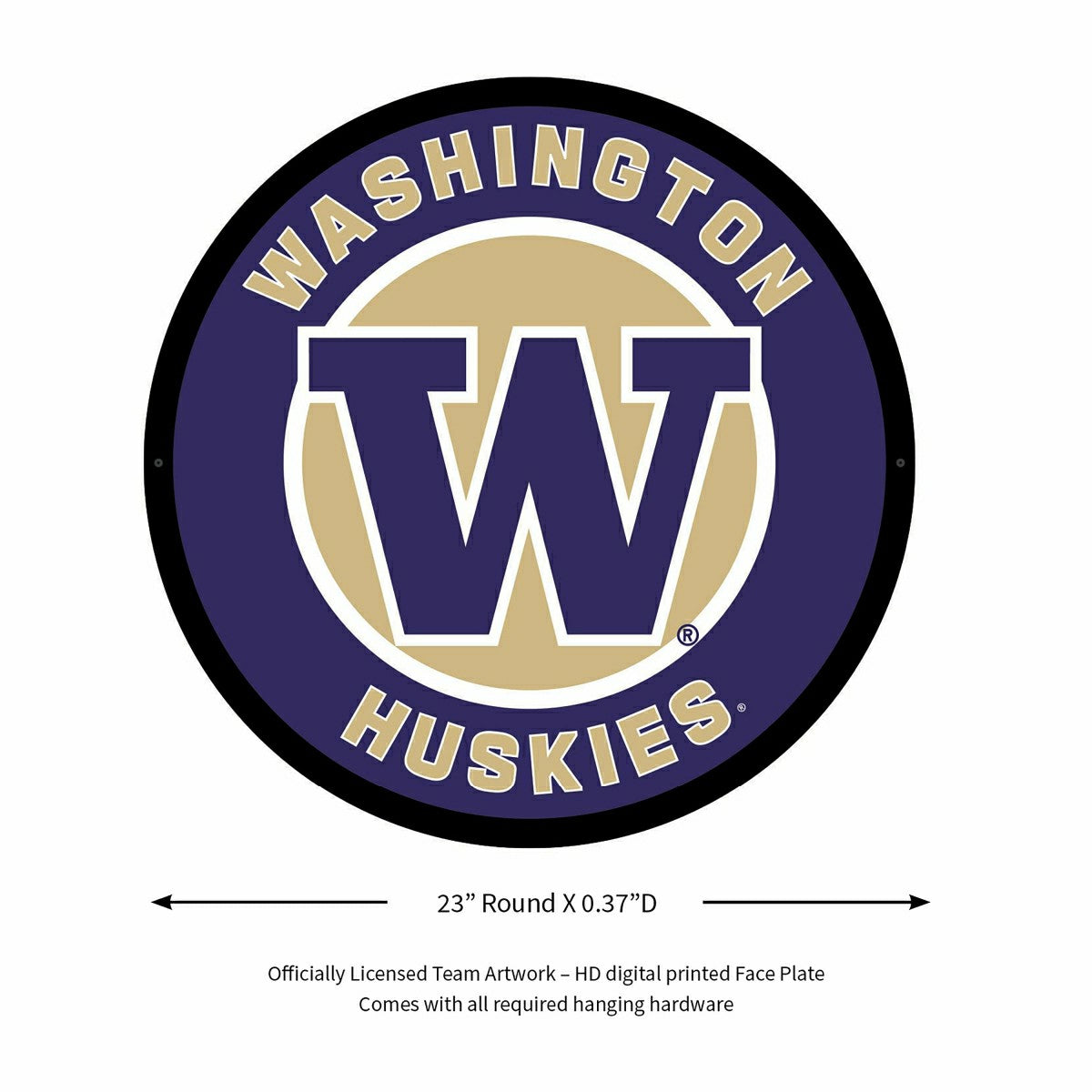 LED Wall Decor, Round, University of Washington, Collegiate, Home
