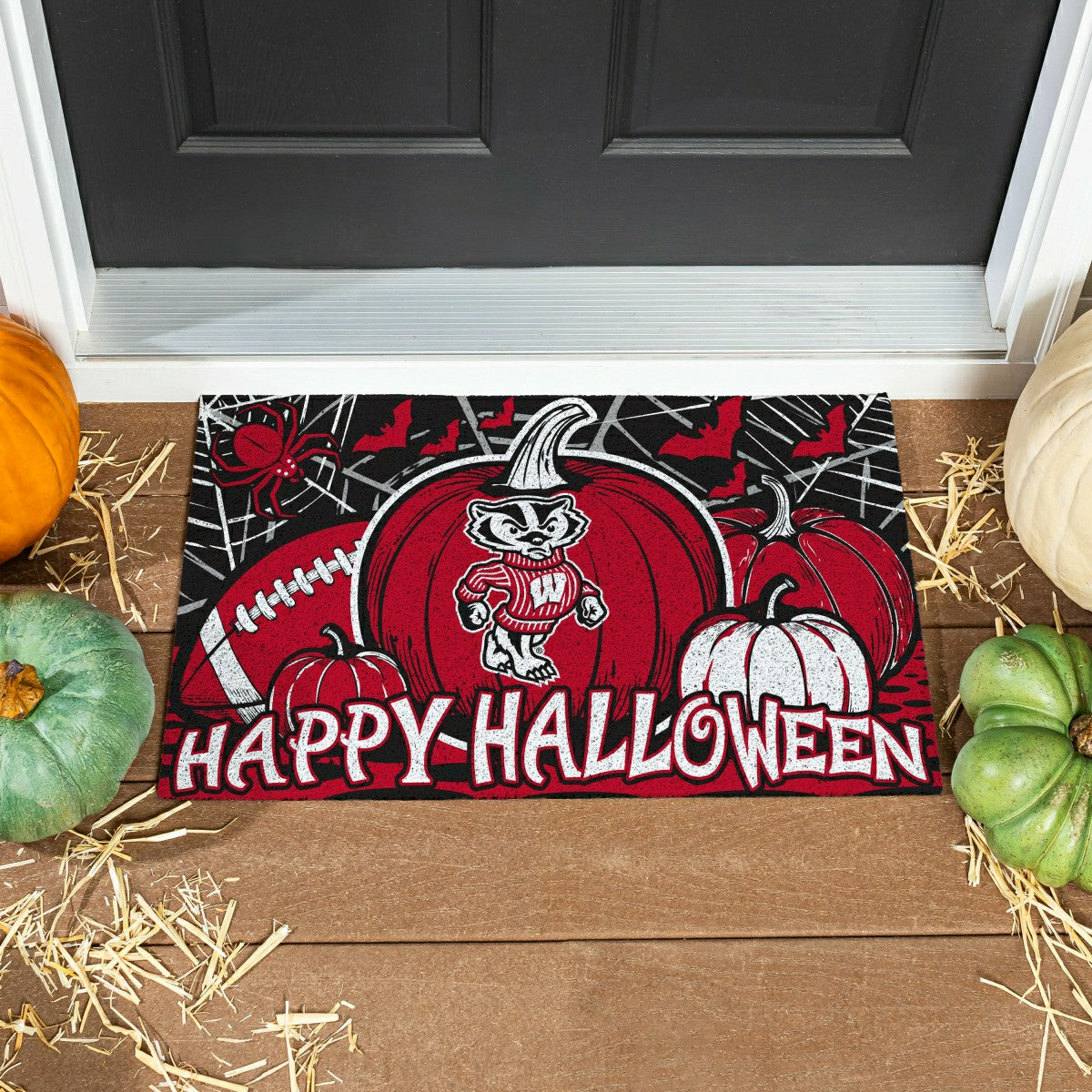 University of Wisconsin-Madison Halloween PVC Mat, 28"x16", Collegiate