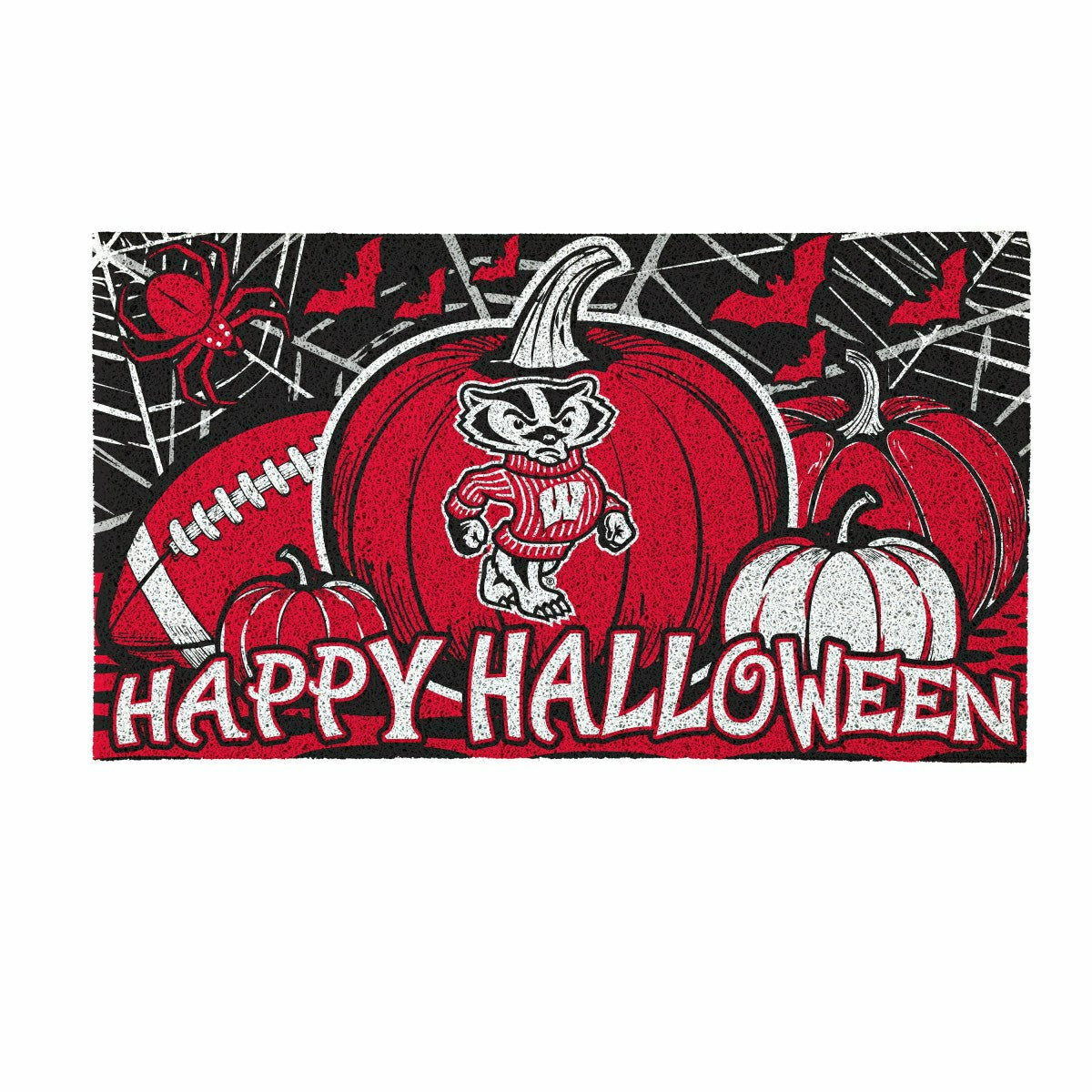University of Wisconsin-Madison Halloween PVC Mat, 28"x16", Collegiate