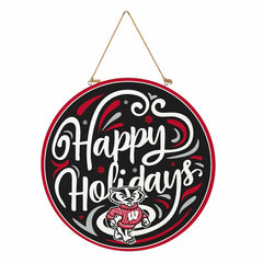 University of Wisconsin-Madison Holiday Round Door Décor with Hanging , Collegiate, Home