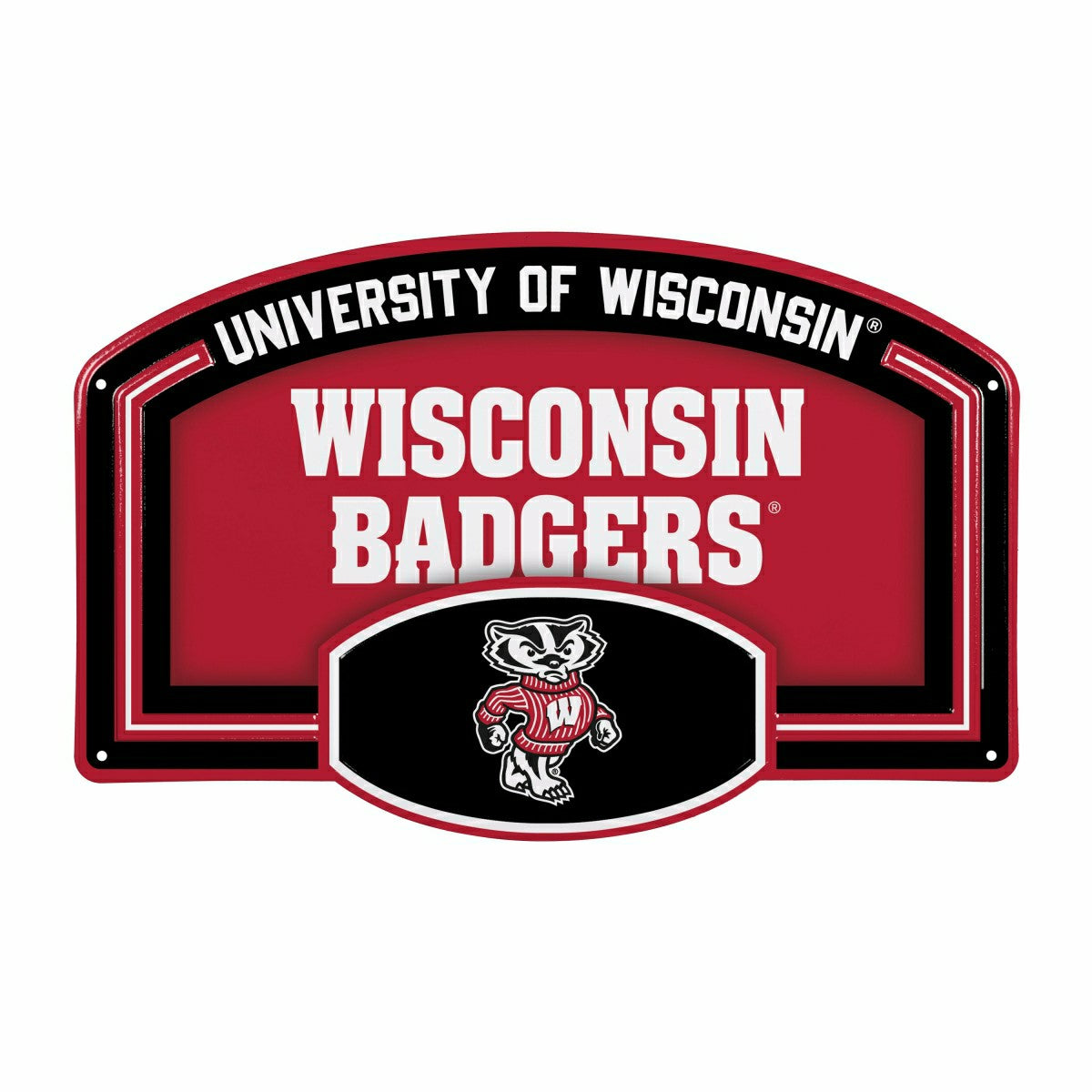 University of Wisconsin-Madison USA Embossed Steel Wall Sign, 11" x 17, Collegiate, Home
