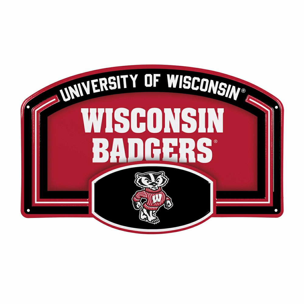 University of Wisconsin-Madison USA Embossed Steel Wall Sign, 11" x 17, Collegiate, Home