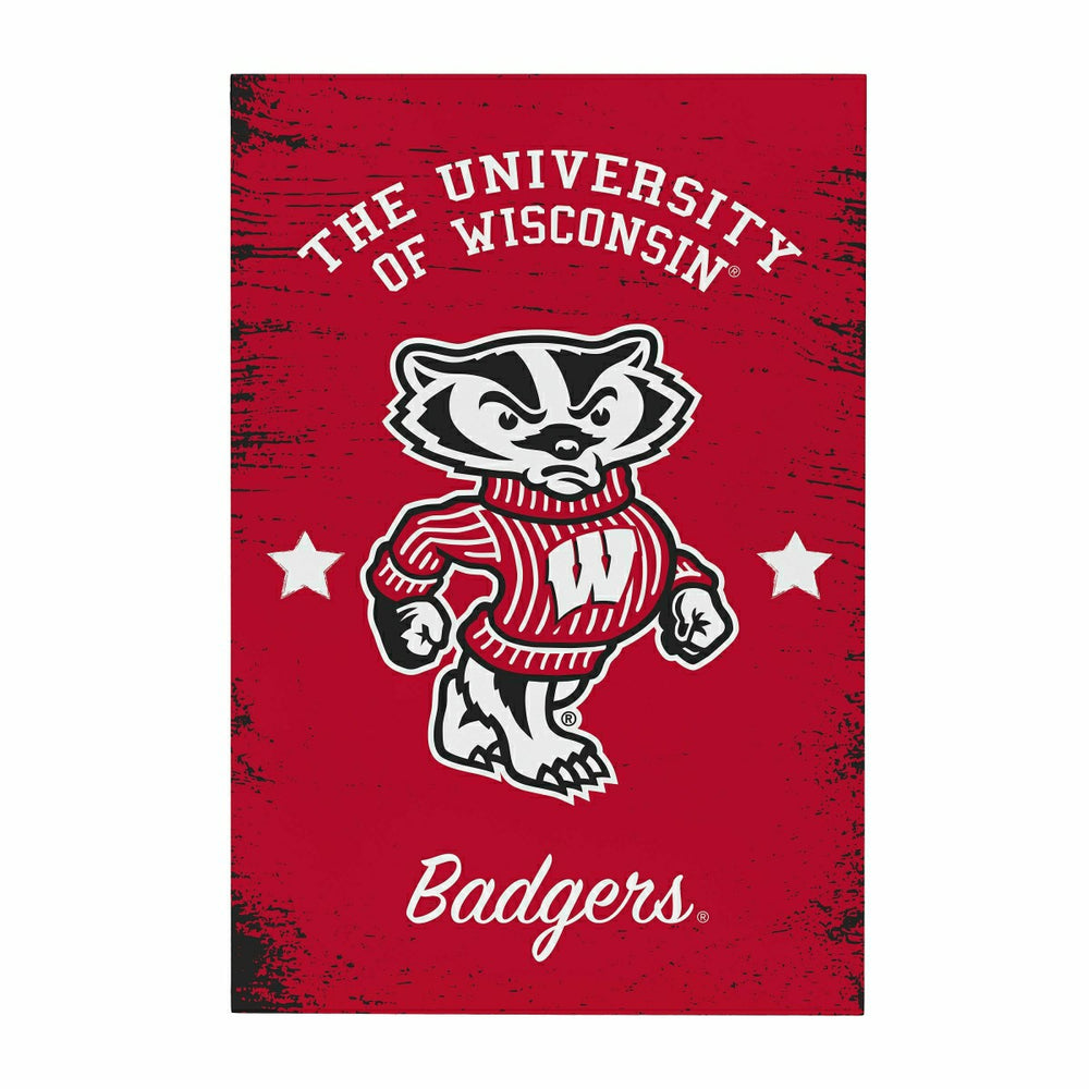 University of Wisconsin-Madison Wood Wall Sign, 16x24, Collegiate, Home