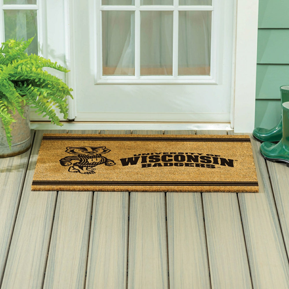 University of Wisconsin-Madison Large One Color Coir Mat, 36"x24", Collegiate