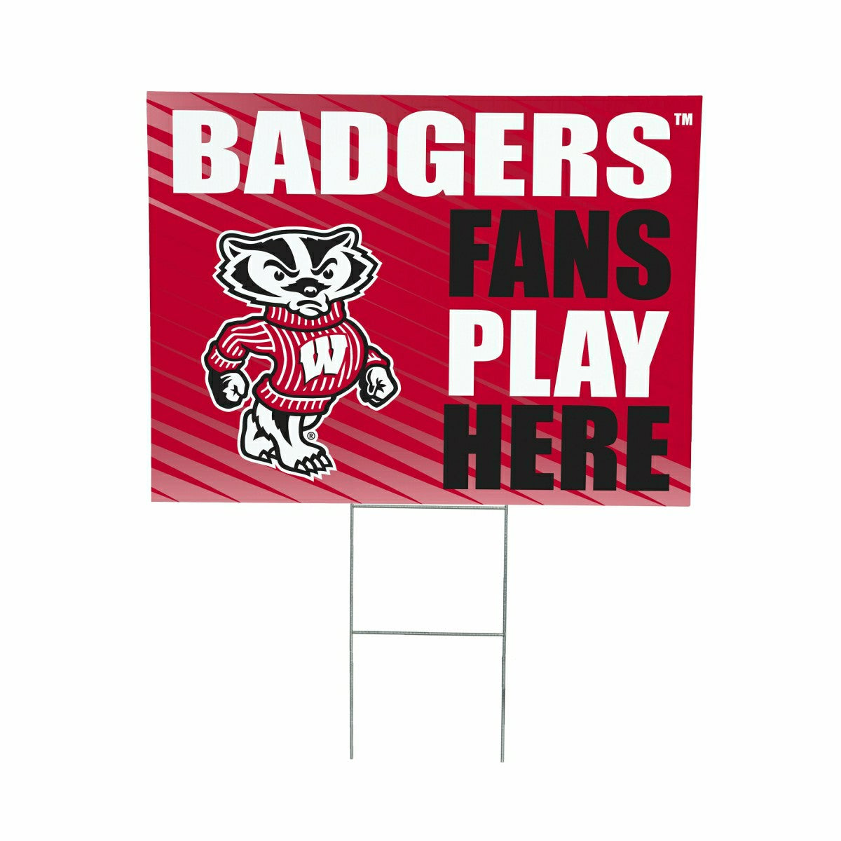 University of Wisconsin-Madison Coroplast Yard Sign "Fans Play Here", Collegiate, Home