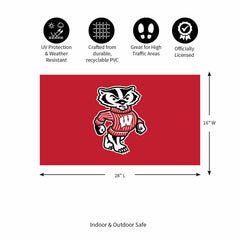 Full Color PVC Mat, 16" x 28", University of Wisconsin-Madison, Collegiate