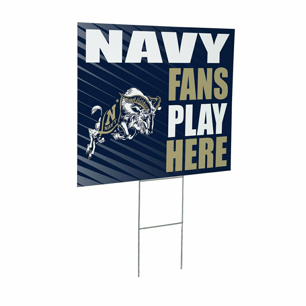 US Naval Academy Coroplast Yard Sign "Fans Play Here", Collegiate, Home