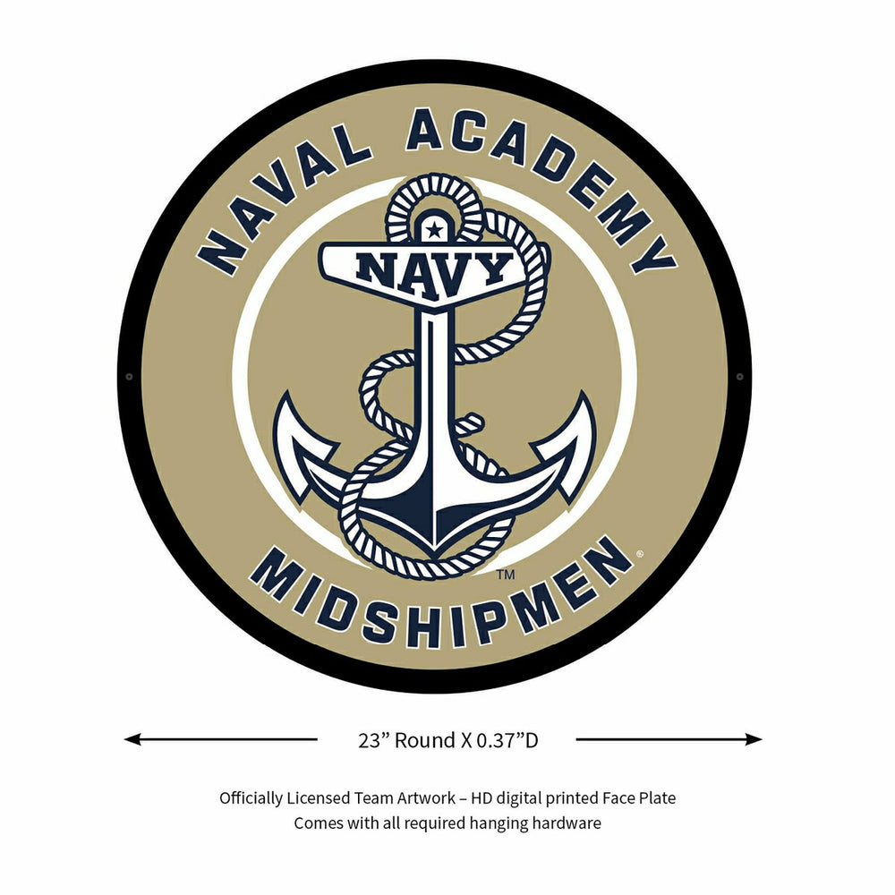 LED Wall Decor, Round, US Naval Academy, Collegiate, Home