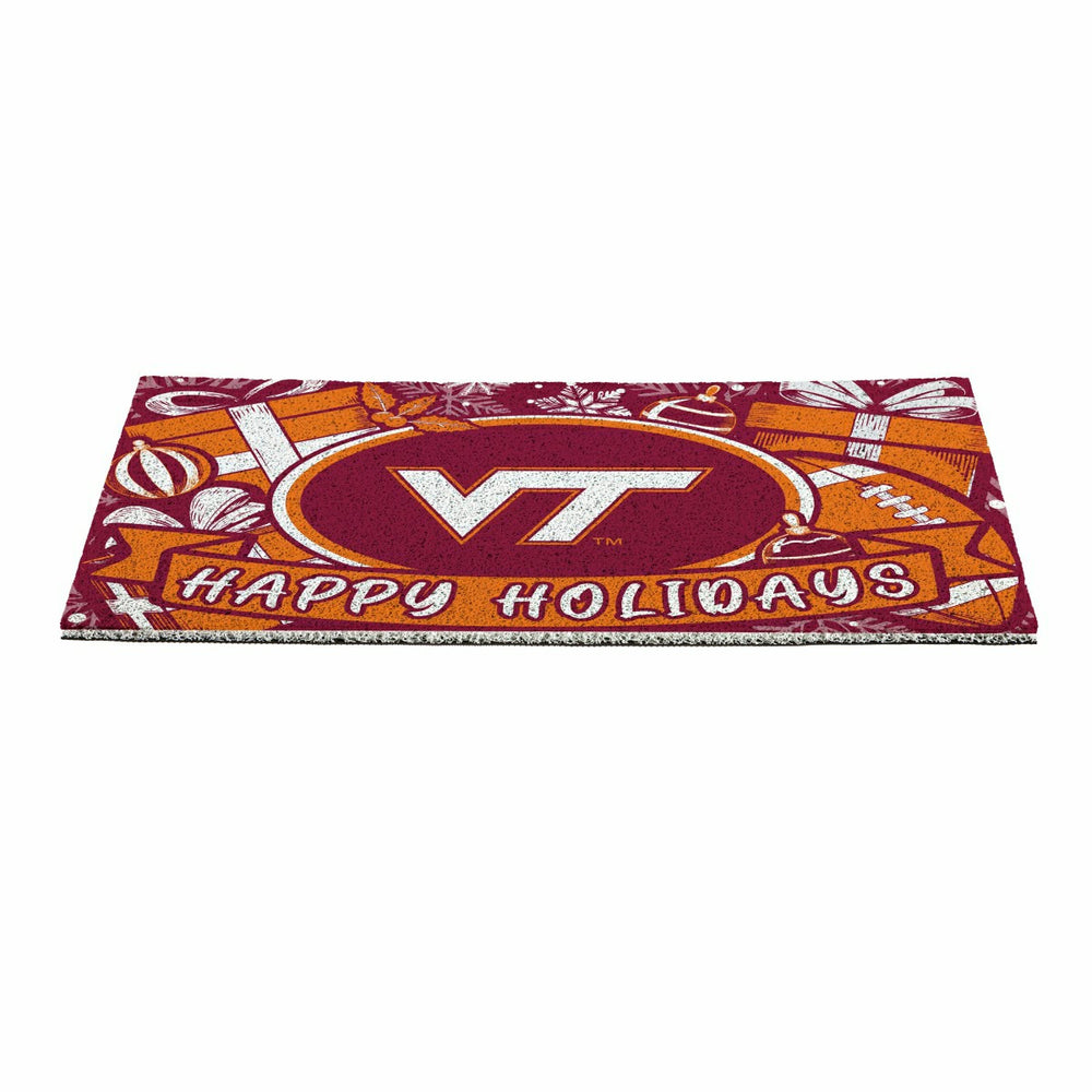 Virginia Tech Holiday PVC Mat, 28"x16", Collegiate