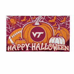 Virginia Tech Halloween PVC Mat, 28"x16", Collegiate