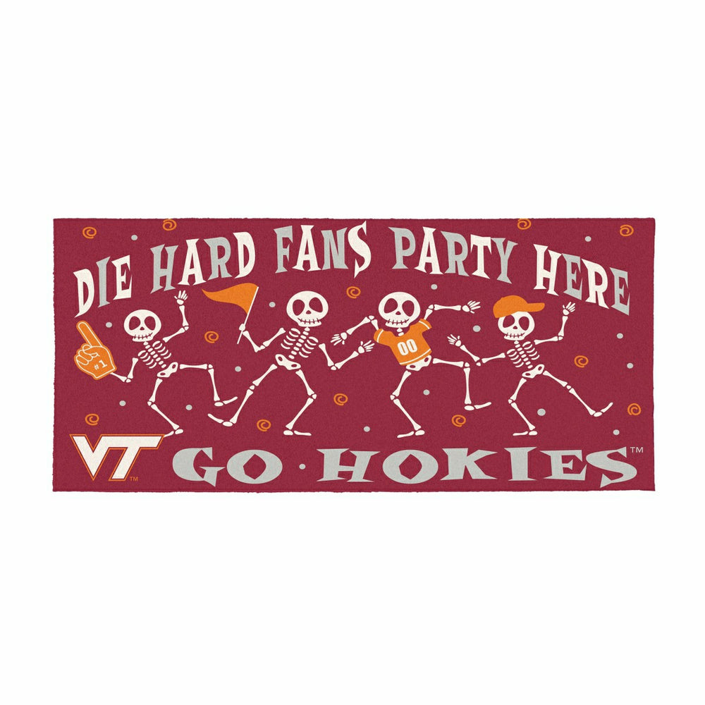 Virginia Tech Flocked Coir Halloween Sassafras Switch Mat, 22"x10", Collegiate