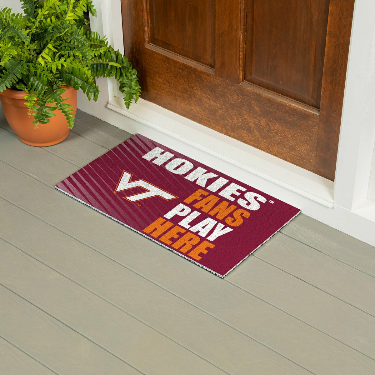 Virginia Tech Fan Mat, 28"x16", Collegiate