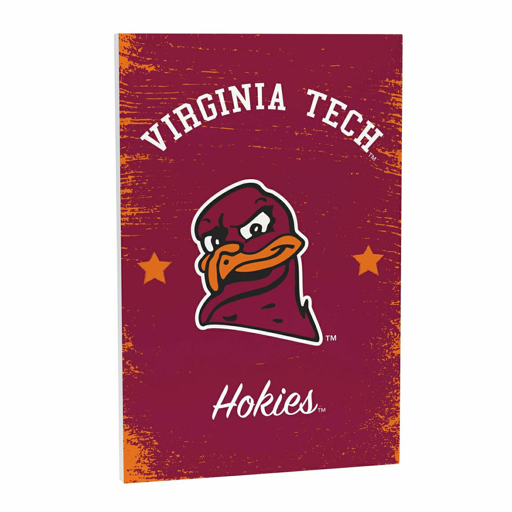 Virginia Tech Wood Wall Sign, 16x24, Collegiate, Home