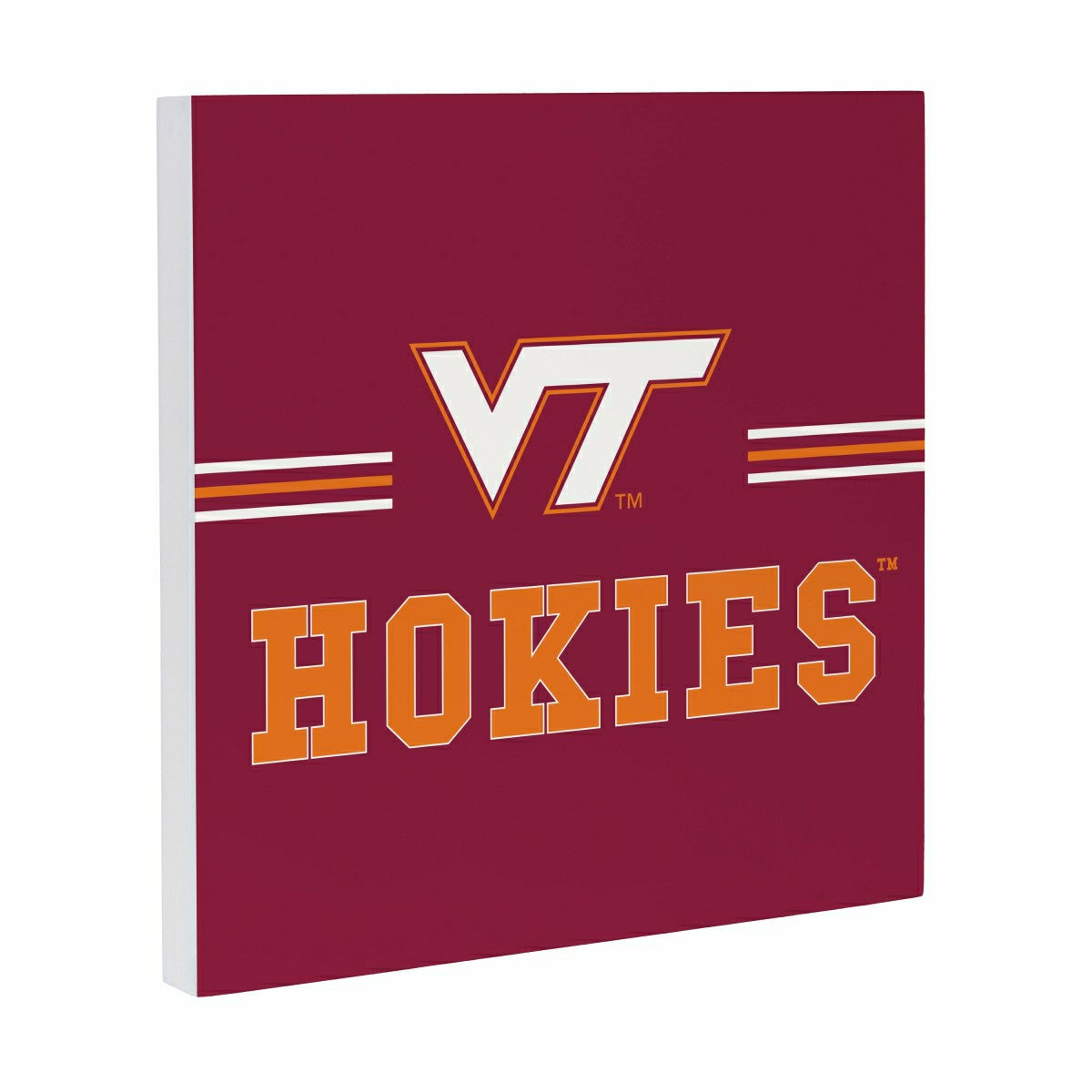 Virginia Tech Wood Wall Sign, 12x12, Collegiate, Home