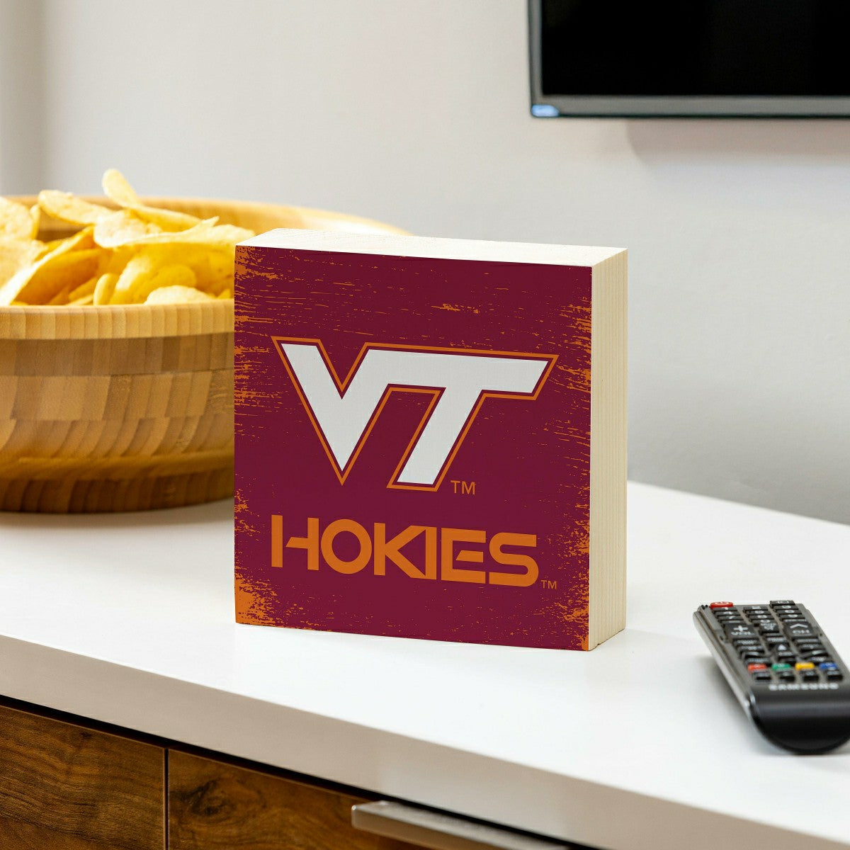 Virginia Tech Plock, Down Home Fans, 6x6, Collegiate, Home