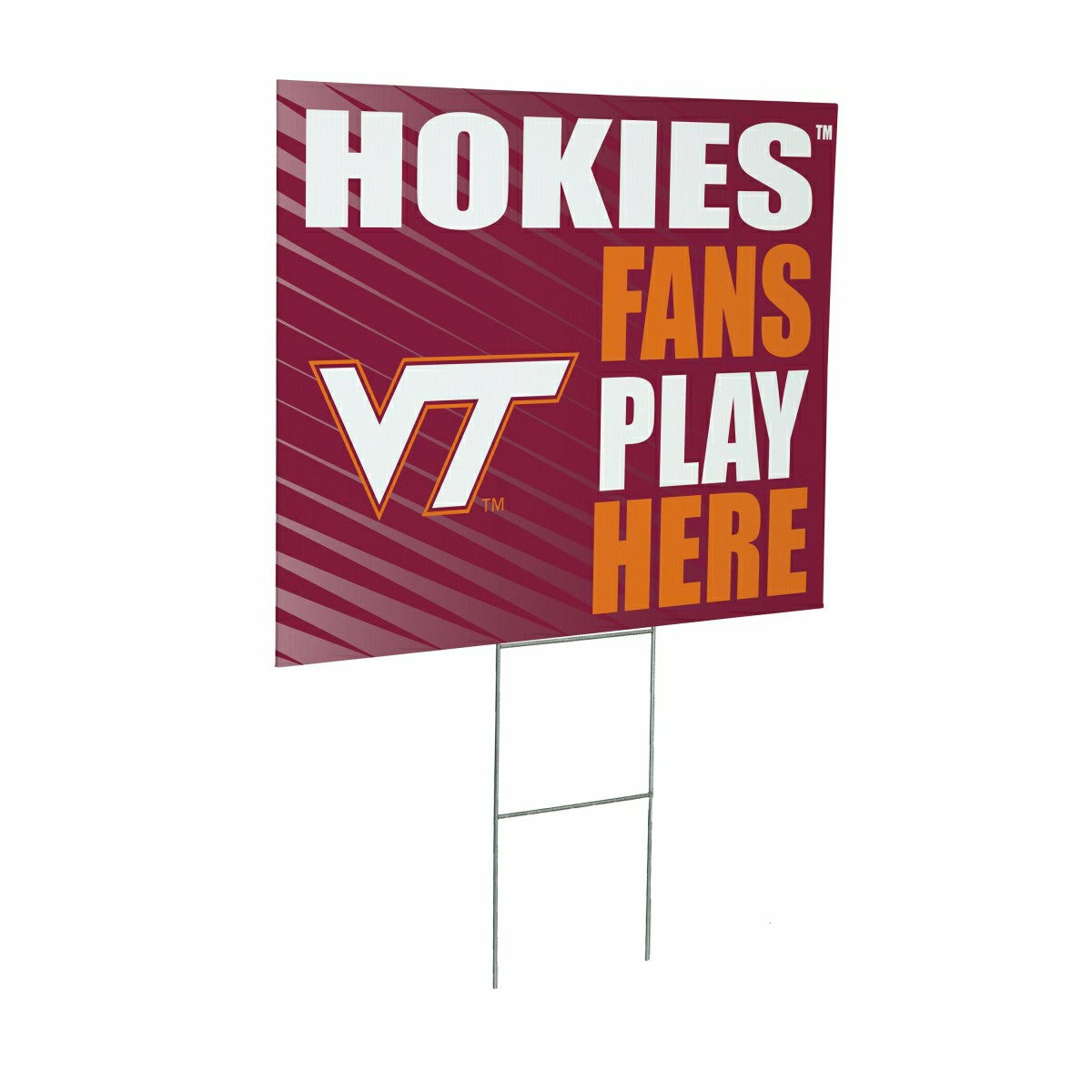 Virginia Tech Coroplast Yard Sign "Fans Play Here", Collegiate, Home