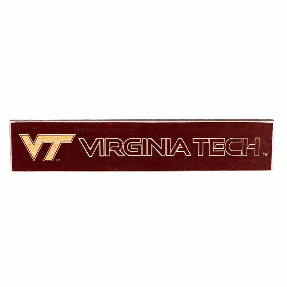 Virginia Tech Engraved Wood Sign, 3.5" x 18", Collegiate, Home