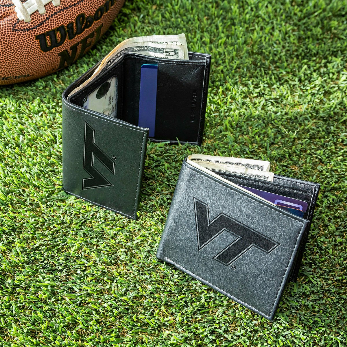 Virginia Tech, Bi-Fold and Tri-Fold Wallet Gift Set, Black, Collegiate, Home