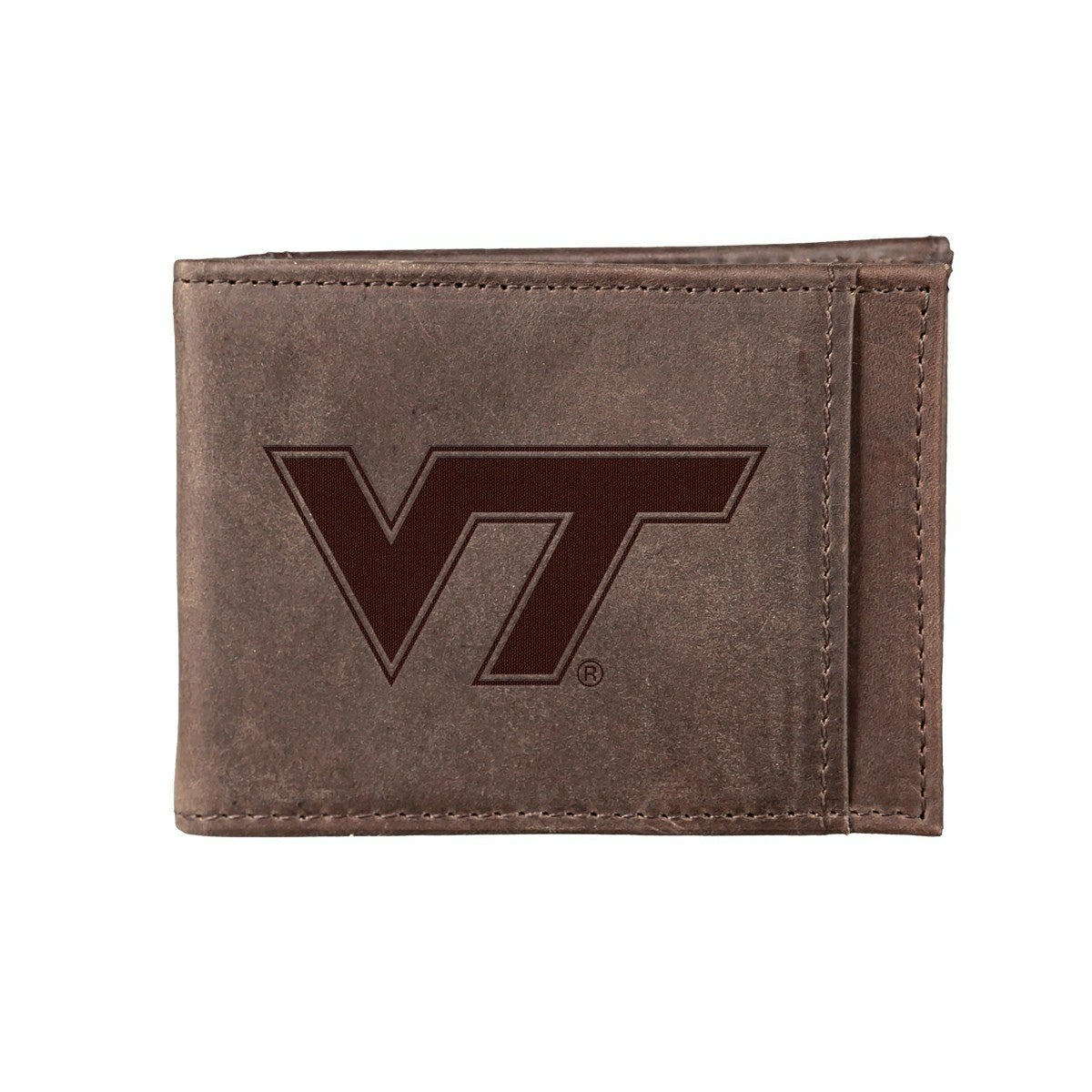 Front Pocket Wallet w/ RFID Blocking, Virginia Tech, Brown, Collegiate, Home