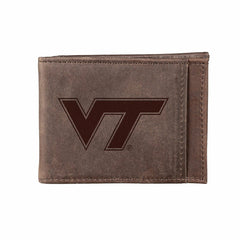 Front Pocket Wallet w/ RFID Blocking, Virginia Tech, Brown, Collegiate, Home
