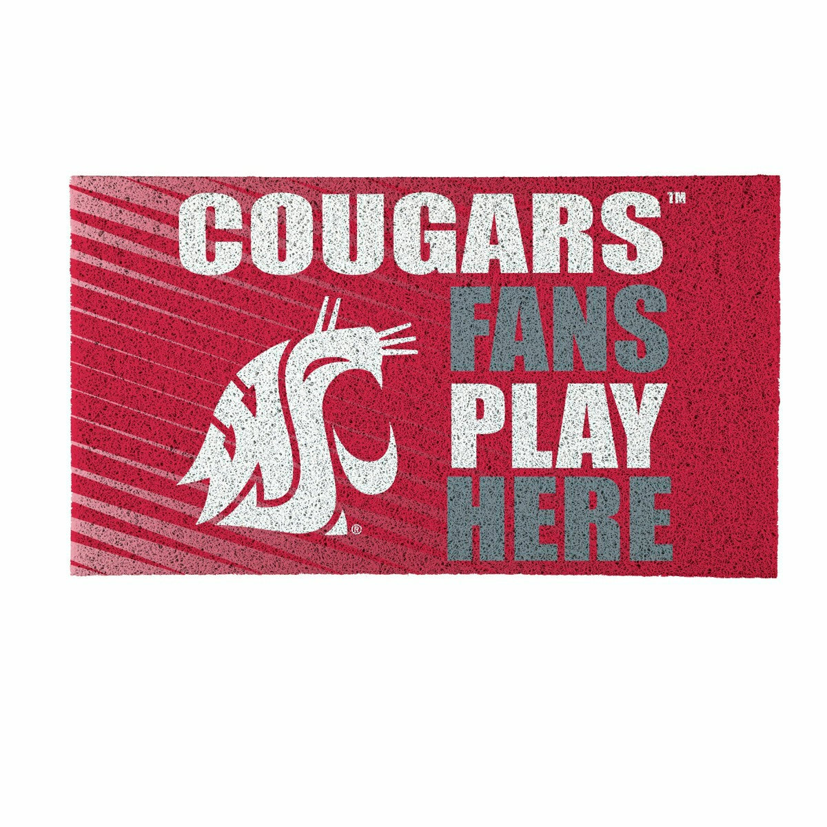 Washington State University Fan Mat, 28"x16", Collegiate