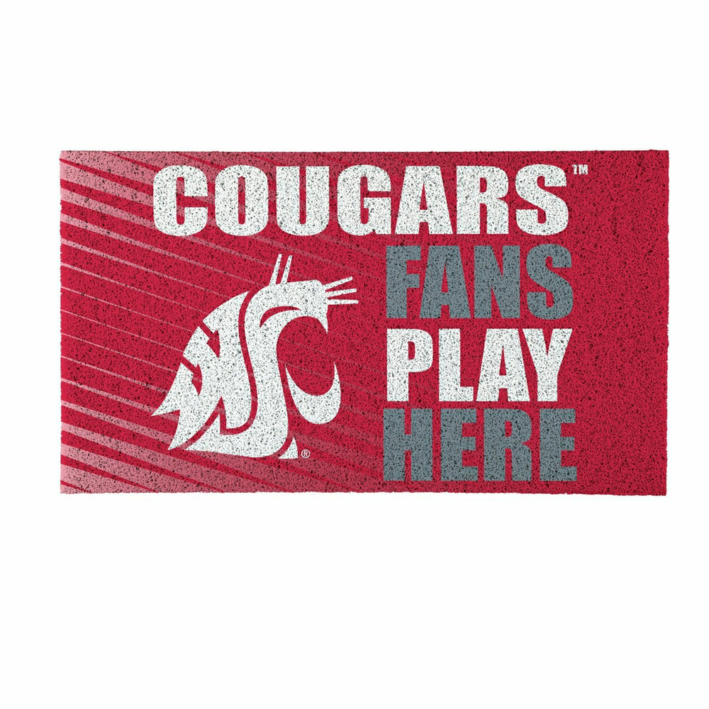 Washington State University Fan Mat, 28"x16", Collegiate