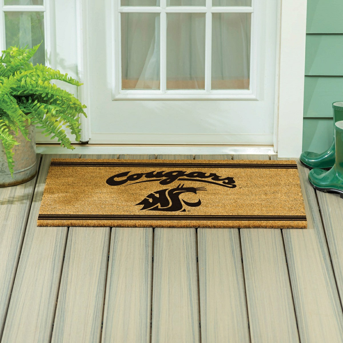 Washington State University Large One Color Coir Mat, 36"x24", Collegiate