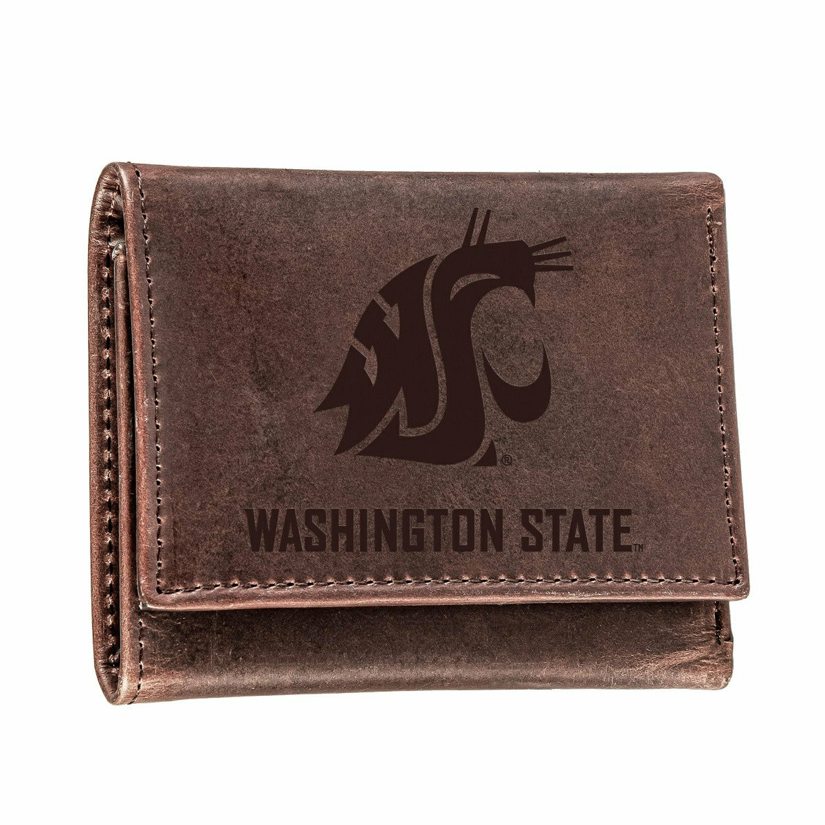 Washington State University, Tri-Fold Wallet, Brown, CH, 100% Genuine , Collegiate, Home
