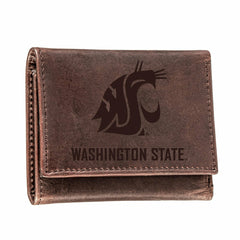 Washington State University, Tri-Fold Wallet, Brown, CH, 100% Genuine , Collegiate, Home